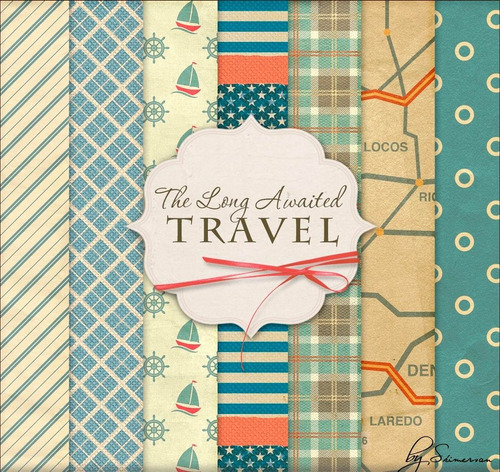 Kit De Papel Digital Shabby Chic Viaje Nautico Long Travel