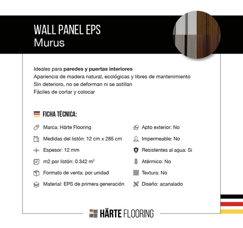 Revestimiento De Pared Murus Interior Wall Panel Eps Simil
