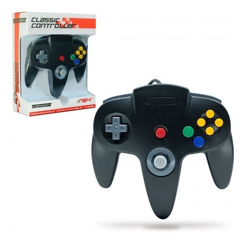 Control Para Nintendo 64 N64 Alambrico Teknogame Negro