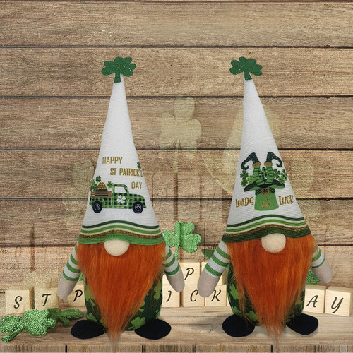 K Decoración Verde Sin Rostro Con Gnomos De San Patricio