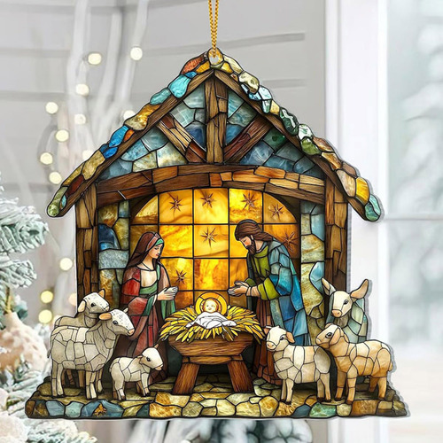 Colgante Con Escena De La Natividad, Suncatcher