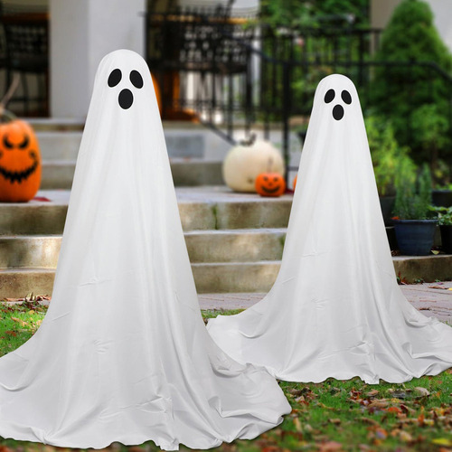 Fantasma De Pie Iluminado De Halloween Fantasmas De Tela