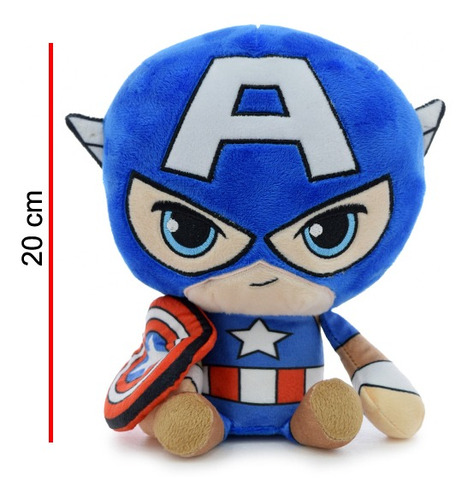 Peluche Capitan America Sentado 20 Cm Marvel/phi Phi Toys