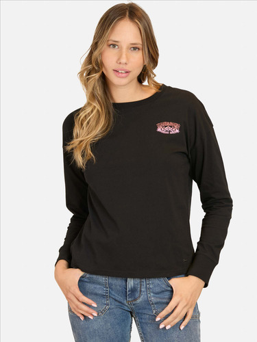Polera Ml Junkie Negro Mujer Maui And Sons