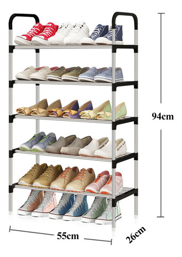 Zapatera Práctica Estante Armable Organizador De 5 Niveles