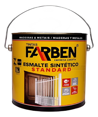 Tinta Esmalte Sintético 3,6 Lt Farben Cinza Claro Platina