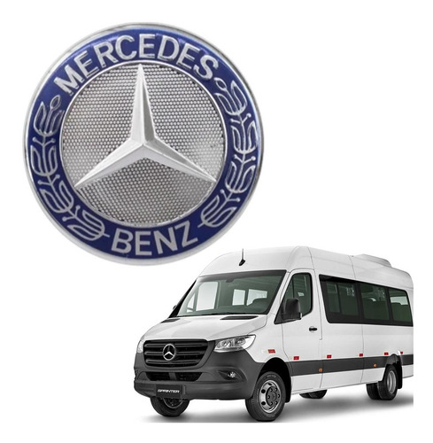 Imagem 2 de 4 de Emblema Mercedes Capô Sprinter Cromado