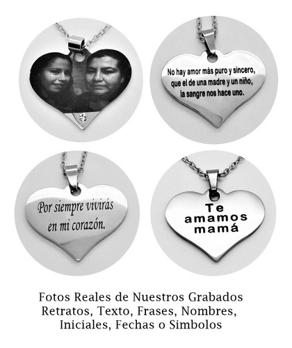 Imagen 4 de 7 de Llavero Corazón Retrato Grabado Láser Personalizado 1046/78