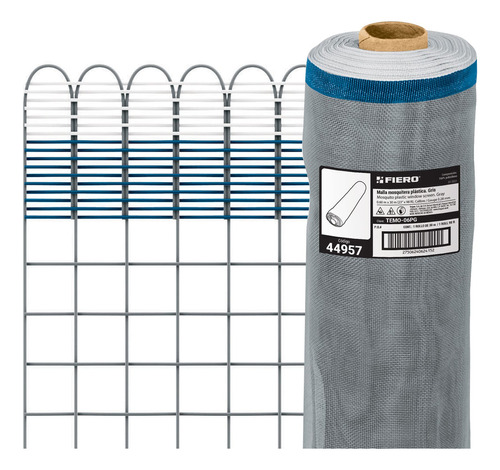 Rollo De 30m X 0.6m De Malla Mosquitera Plástica Gris