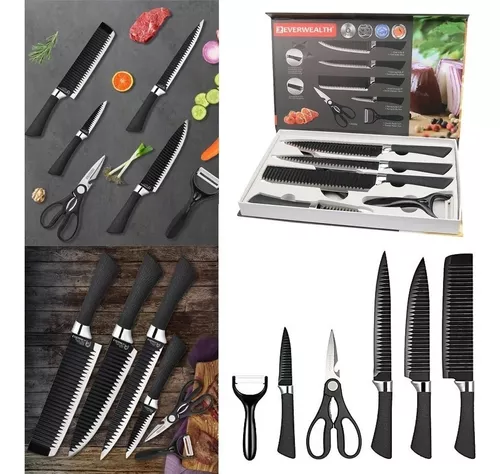 Juego Set De Cuchillos Elegante Para Cocina Chef 6 Piezas