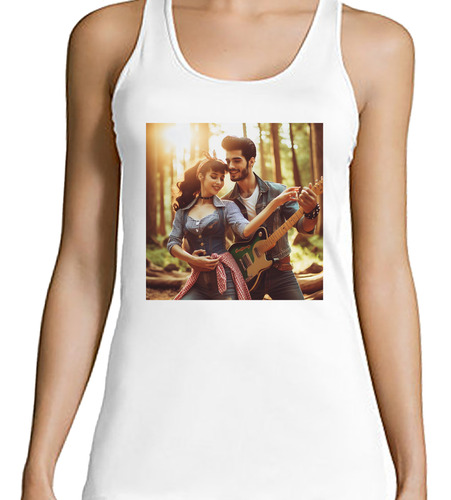 Musculosa Mujer Pareja Bailando Tipo Rockabilly Vintage