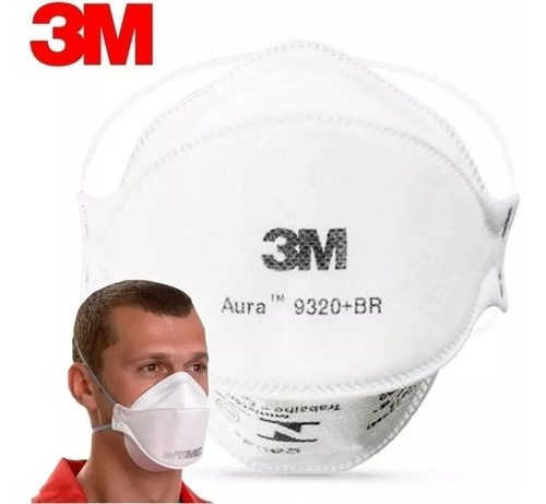 Máscara 3m Pff2 N95 Aura 9320 Br Prot Resp Anvisa Inmetro