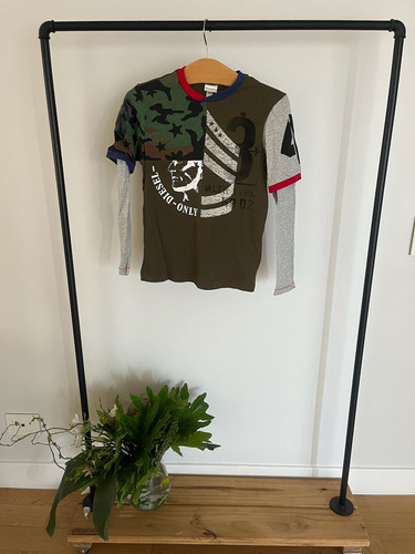 Remera Manga Larga Camuflada  Diesel Talle 10  No Polo Gap 