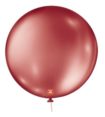 Balão Bexiga São Roque N° 5 Metalizada Metallic C/ 25 Cor Vermelho