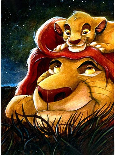 Imagen 1 de 8 de 5d Pintura Por Diamantes Kit El Rey Leon / Disney