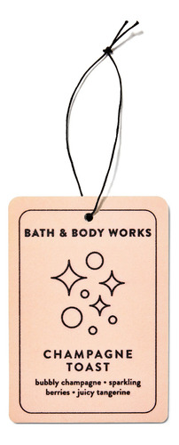 2 Aromatizantes Colgantes Para Auto Bath And Body Works Champagne Toast