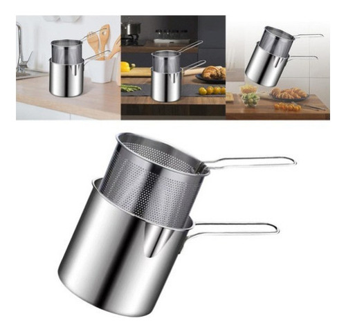 Olla Profunda Con Cesta Para Freír Muslos De Pollo/chuletas