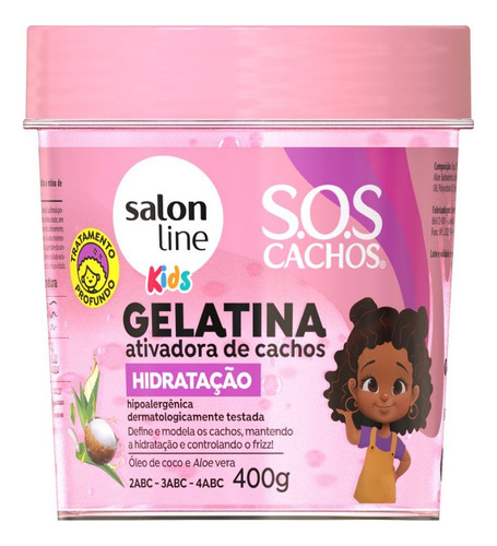 Gelatina Ativador Cachos Kids Hidrata Define Salon Line 400g