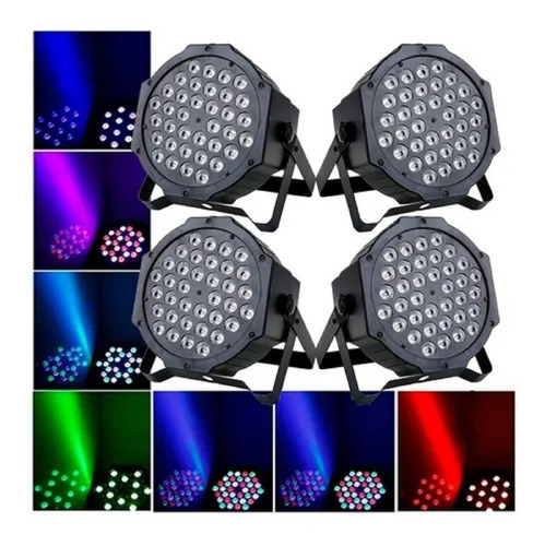 Kit Premium X 4 Unidades Luces Proton 36leds Eventos Teatro