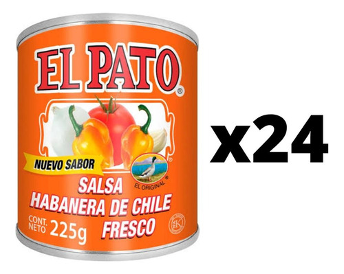 Salsa El Pato Habanera De Chile Fresco 225g 24 Piezas