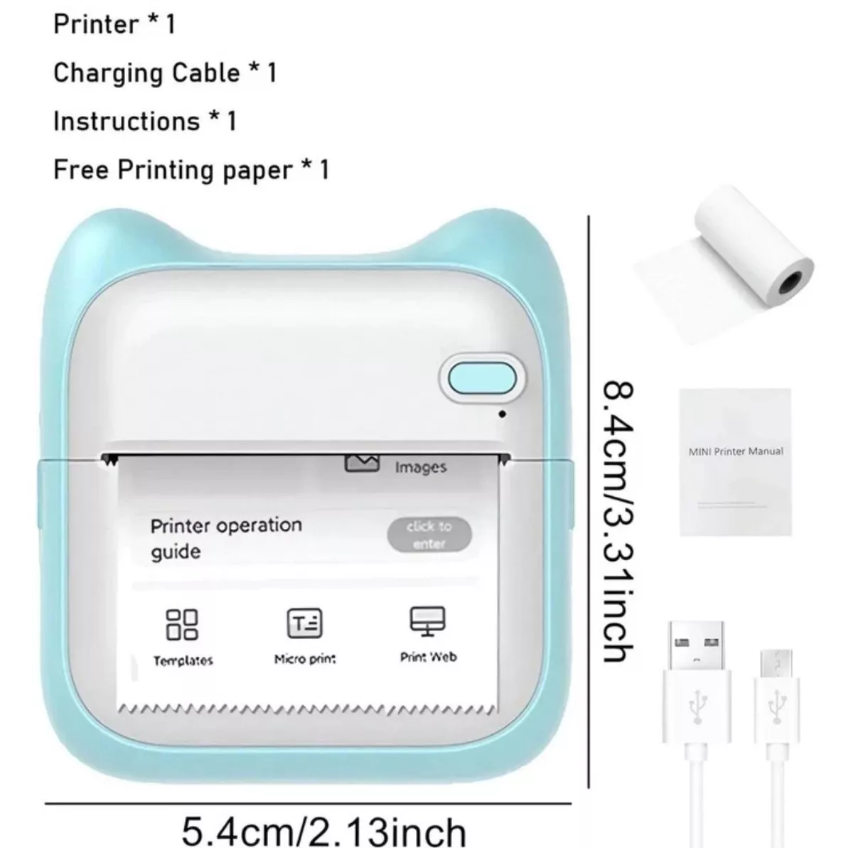 Tercera imagen para búsqueda de mini impresora para celular