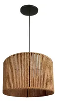Comprar Lampara Colgante Hilo, Yute 1 Luz - 30cm Estructura Yute Cable Negro