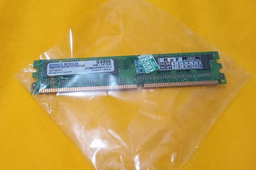 (1) Memória Advance De 512 Mb Ddr Pc-3200 Mhz # Raridade (Usado)