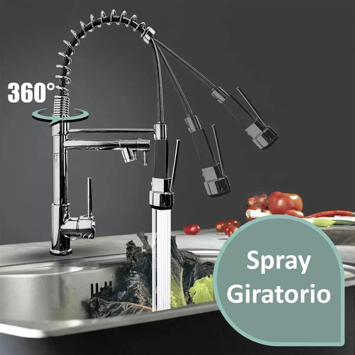 Grifo Monomando Fregadero Llave Flexible Acero Inoxidable