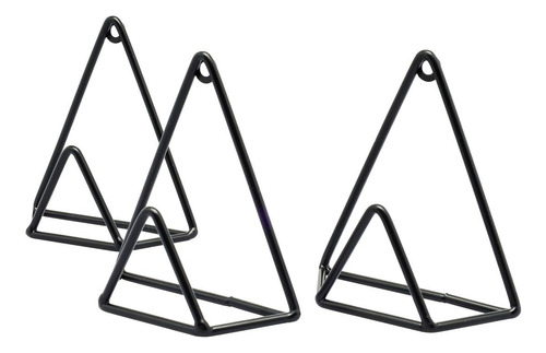 Set Percheros De Pared Triangulares Negros Elegantes Retro Negro