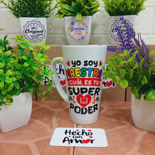 Taza 17 Onzas Cónica Super Poder Maestra / Maestro