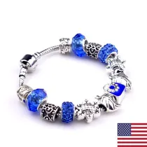 Comprar Mujeres Hombre 925 Plata De Ley Hecho A Mano Azul Cristal Bo