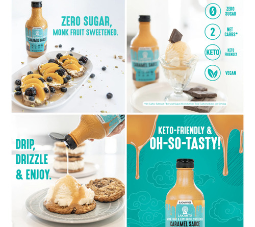 Lakanto, Caramel Sauce, Jarabe De Caramelo Sin AzĂșcar 473ml