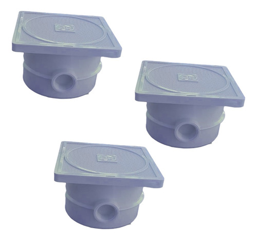 3 Caja Registro Abs Para Reflector Lampara Alberca Hayward