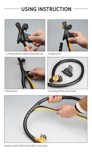 Manguito De Administración De Cables De 0.8 Pulgadas De Diám