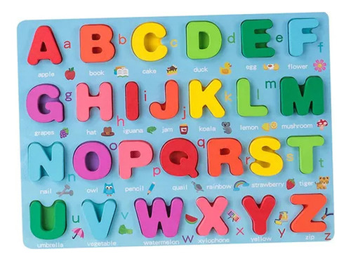 Bloques De Madera Con Forma De Abecedario Para Niños