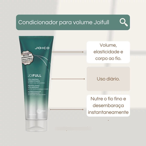 Shampoo 300ml + Condicionador Volumizing 250ml Joico Joifull