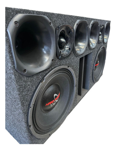 Caixa 2x12 Corneteira Duto Régua 2 Falante Hp 750 + Módulos