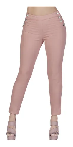 Pantal n Casual Strech Dama Palo De Rosa Cklass MercadoLibre