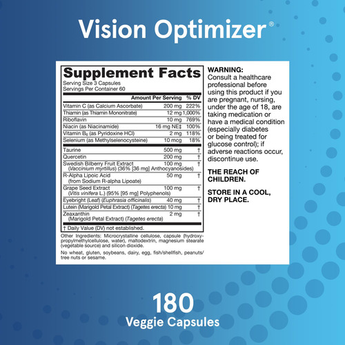 Jarrow Vision Optimizer Cápsulas 180 Salud Ocular