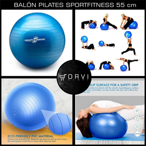Balón Pelota Pilates Yoga Y Gimnasia 55 Cm Sport Fitness 