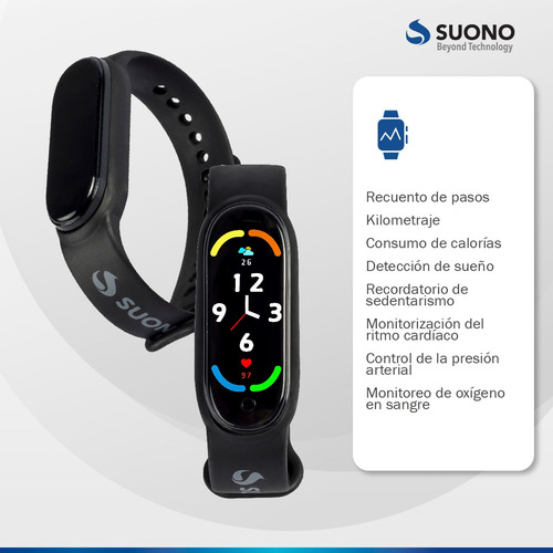 Imagen 5 de 10 de Reloj Inteligente Smartwatch Suono M7 Pulsera Bluetooth