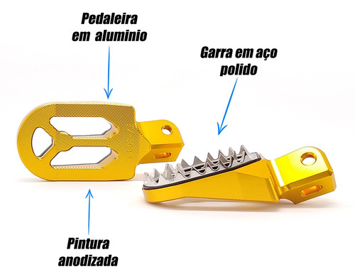 Pedaleira Esportiva Crf 230 Tornado Xr 200 Motocross Enduro