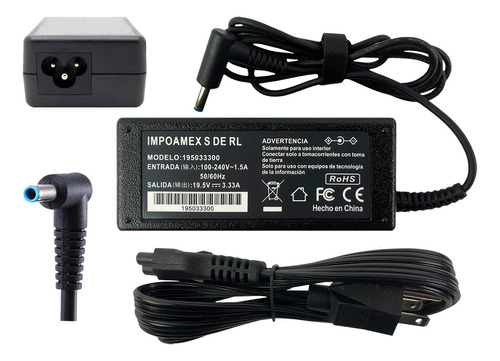 Cargador Hp Note Book 15-ay021la 19.5v 3.33a Pta. Azul