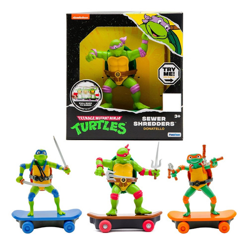 Figura Tortugas Ninja En Skate Surtido Wabro 1055