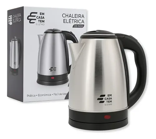 Chaleira Elétrica Bule 1,8 Litros Inox 110v 800w 220v 1500w