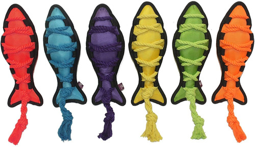 Multipet Cross-ropes Pescado Tough Dog Toy, 11.5