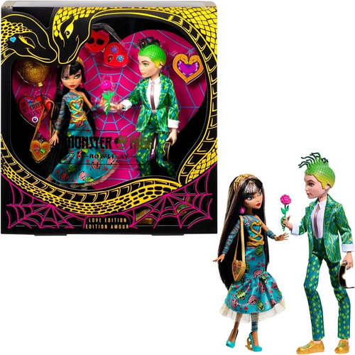 Monster High Set 2 Muñecas Cleo De Nilo Y Deuce San Valentin
