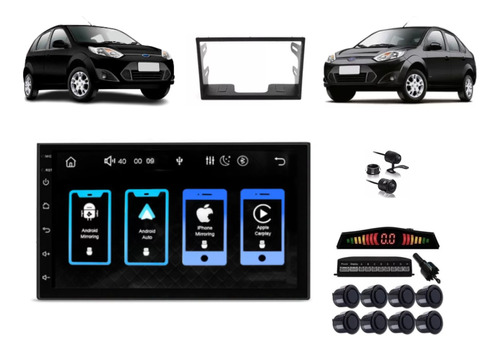 Multimídia Mp5 Fiesta 05 06 07 Câm Carplay Mold Sensor 8p