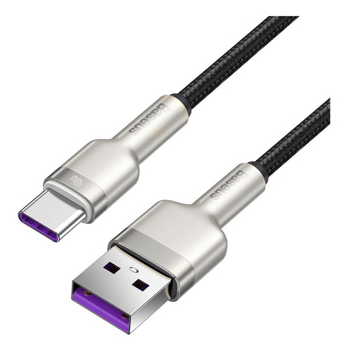 Cable Usb Tipo C Baseus Metalico Carga Rápida 40w 200cm