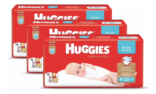 Pañales Huggies Supreme Care Ahorrapack P Pack X 3 Unidades